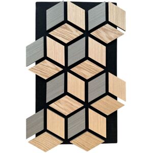 Eleganza Home Hexagon 3D Acoustic Wall Panel (Pack of 5) in Grey Grey Eleganza Home Hexagon 3D Acoustic Wall Panel (Pack of 5) in Grey Grey