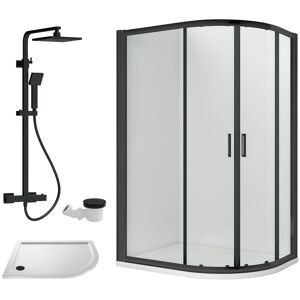 Balterley Offset Right Quadrant Tray Square Shower Waste 1000x 800mm in White White Balterley Offset Right Quadrant Tray Square Shower Waste 1000x 800mm in White White