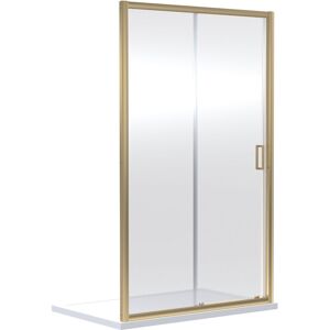 Balterley Safety Glass Reversible Sliding Shower Door Brushed Brass 6mm 1000mm in Metallics Metallics Balterley Safety Glass Reversible Sliding Shower Door Brushed Brass 6mm 1000mm in Metallics Metallics