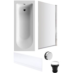 Balterley Round 1700x700 Bath Set - Front Panel, Chrome Screen & Chrome Waste in White White Balterley Round 1700x700 Bath Set - Front Panel, Chrome Screen & Chrome Waste in White White