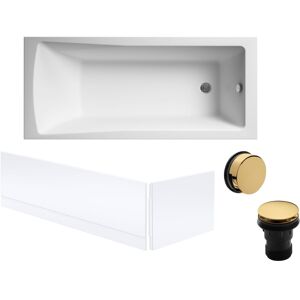 Balterley Square 1700x700 Bath Set - Leg Set, Brass Waste & Panels in White White Balterley Square 1700x700 Bath Set - Leg Set, Brass Waste & Panels in White White