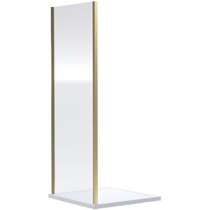Balterley 6mm Toughened Safety Glass Side Panel - 1900 x 760mm - Brushed Brass in Metallics Metallics Balterley 6mm Toughened Safety Glass Side Panel - 1900 x 760mm - Brushed Brass in Metallics Metallics
