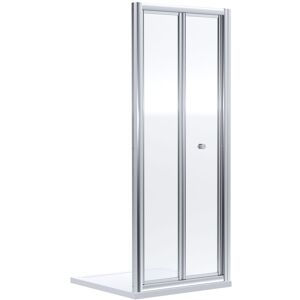 Balterley 4mm Toughened Safety Glass Bi-Fold Shower Door 1900 x 760mm Chrome in Silver Silver Balterley 4mm Toughened Safety Glass Bi-Fold Shower Door 1900 x 760mm Chrome in Silver Silver