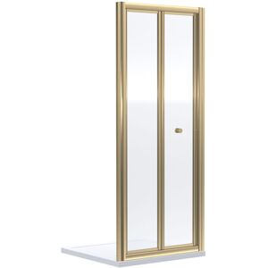 Balterley 4mm Glass Bi-Fold Shower Door 1900 x 900mm Brushed Brass in Metallics Metallics Balterley 4mm Glass Bi-Fold Shower Door 1900 x 900mm Brushed Brass in Metallics Metallics