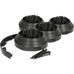 Harbour Housewares 40m Flexible Plastic Lawn Edging Path Grass Border with Plastic Pegs in Black Black Harbour Housewares 40m Flexible Plastic Lawn Edging Path Grass Border with Plastic Pegs in Black Black