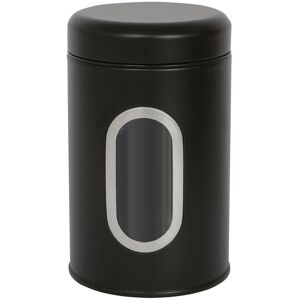 Harbour Housewares 1x Food Storage Container with Window Stainless Steel Tea Coffee Sugar Canister in Black Size: 1 Pack Black 1 Pack Harbour Housewares 1x Food Storage Container with Window Stainless Steel Tea Coffee Sugar Canister in Black Size: 1 Pack Black 1 Pack