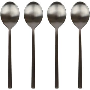 Argon Tableware Stainless Steel Dessert Spoons - 20cm - Pack of 4 in Black Black Argon Tableware Stainless Steel Dessert Spoons - 20cm - Pack of 4 in Black Black