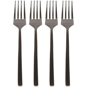 Argon Tableware Stainless Steel Cake Forks - 15cm - Pack of 4 in Black Black Argon Tableware Stainless Steel Cake Forks - 15cm - Pack of 4 in Black Black