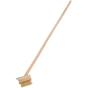 Harbour Housewares Wooden Long Handle Weed Brush - 120cm - Garden Patio Weeding Wire Brush in Brown Brown Harbour Housewares Wooden Long Handle Weed Brush - 120cm - Garden Patio Weeding Wire Brush in Brown Brown