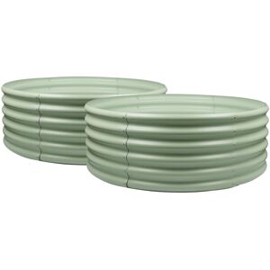 Harbour Housewares Round Raised Garden Beds - 120cm x 45cm - Pack of 2 in Green Size: 120 cm x 45 cm Green 120 cm x 45 cm Harbour Housewares Round Raised Garden Beds - 120cm x 45cm - Pack of 2 in Green Size: 120 cm x 45 cm Green 120 cm x 45 cm