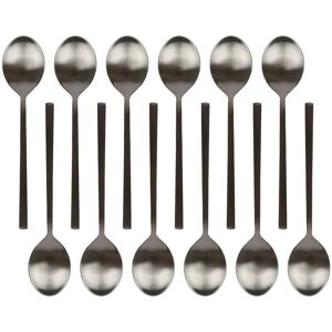 Argon Tableware Stainless Steel Dessert Spoons - 20cm - Pack of 12 in Black Black Argon Tableware Stainless Steel Dessert Spoons - 20cm - Pack of 12 in Black Black