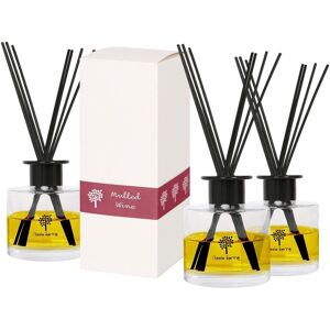 Nicola Spring 200ml Mulled Wine Reed Diffusers - Pack of 3 - Festive Scent in Clear Clear Nicola Spring 200ml Mulled Wine Reed Diffusers - Pack of 3 - Festive Scent in Clear Clear