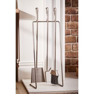 Dibor Contemporary Pewter Antique Fireplace Set with 3 Tools Fireside Companion Set in Grey Grey Dibor Contemporary Pewter Antique Fireplace Set with 3 Tools Fireside Companion Set in Grey Grey