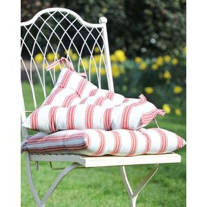 Dibor Set of 2 Red Striped Chair Seat Pad Garden Cushions L40cm x W40cm Size: 40 cm x 40 cm Red 40 cm x 40 cm Dibor Set of 2 Red Striped Chair Seat Pad Garden Cushions L40cm x W40cm Size: 40 cm x 40 cm Red 40 cm x 40 cm