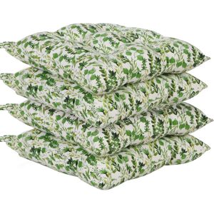 Dibor Set of 4 Green Leaf Print Indoor Dining Chair Seat Pad Cushions L40cm x W40cm Size: 40 cm x 40 cm Green 40 cm x 40 cm Dibor Set of 4 Green Leaf Print Indoor Dining Chair Seat Pad Cushions L40cm x W40cm Size: 40 cm x 40 cm Green 40 cm x 40 cm