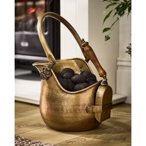 Dibor Traditional Antique Brass Fireplace Storage Coal Bucket with Shovel H47 x W37cm in Copper Copper Dibor Traditional Antique Brass Fireplace Storage Coal Bucket with Shovel H47 x W37cm in Copper Copper