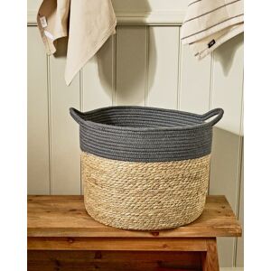 Dibor Traditional Seagrass Large Grey Stripe Indoor Storage Basket H30 x D45cm in Natural Natural L Dibor Traditional Seagrass Large Grey Stripe Indoor Storage Basket H30 x D45cm in Natural Natural L