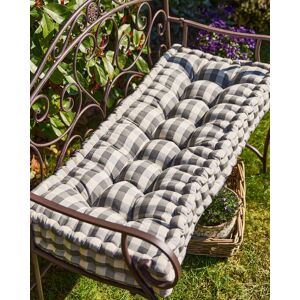 Dibor Traditional Grey Striped Summer Outdoor Garden Bench Cushion L112cm x W44cm Size: Large Grey Large Dibor Traditional Grey Striped Summer Outdoor Garden Bench Cushion L112cm x W44cm Size: Large Grey Large