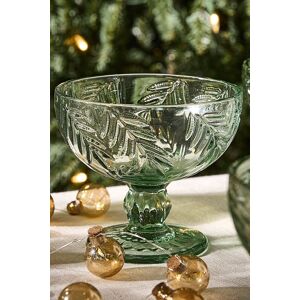 Dibor Set of 2 Laurier Green Embossed Leaf Footed Bowls H10.5 x Dia 12cm Size: 2 Pack Green 2 Pack Dibor Set of 2 Laurier Green Embossed Leaf Footed Bowls H10.5 x Dia 12cm Size: 2 Pack Green 2 Pack