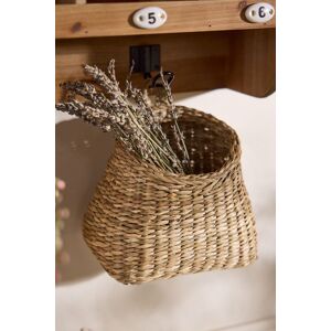 Dibor Traditional Woven Sack Shaped Indoor Storage Basket in Natural Natural Dibor Traditional Woven Sack Shaped Indoor Storage Basket in Natural Natural