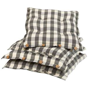 Dibor Set of 4 Grey Gingham Summer Outdoor Garden Chair Seat Pad Cushions W40 x L40cm Size: 40 cm x 40 cm Grey 40 cm x 40 cm Dibor Set of 4 Grey Gingham Summer Outdoor Garden Chair Seat Pad Cushions W40 x L40cm Size: 40 cm x 40 cm Grey 40 cm x 40 cm