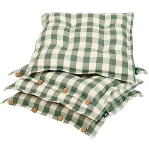 Dibor Set of 4 Green Gingham Summer Outdoor Garden Chair Seat Pad Cushions W40 x L40cm Size: 40 cm x 40 cm Green 40 cm x 40 cm Dibor Set of 4 Green Gingham Summer Outdoor Garden Chair Seat Pad Cushions W40 x L40cm Size: 40 cm x 40 cm Green 40 cm x 40 cm