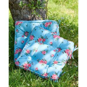 Dibor Set of 4 Floral Blue Summer Outdoor Garden Chair Seat Pad Box Cushions W45 x L45cm Size: 45 cm x 45 cm Blue 45 cm x 45 cm Dibor Set of 4 Floral Blue Summer Outdoor Garden Chair Seat Pad Box Cushions W45 x L45cm Size: 45 cm x 45 cm Blue 45 cm x 45 cm