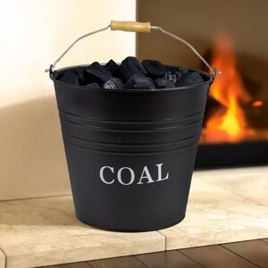 Marco Paul 12L Heavy Duty Fireside Coal Bucket in Black Black One Size Marco Paul 12L Heavy Duty Fireside Coal Bucket in Black Black One Size
