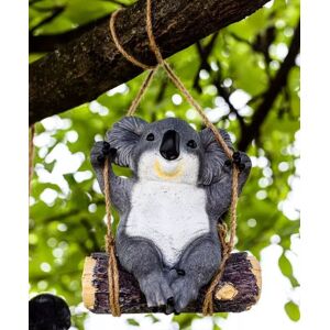 Marco Paul Swinging Koala Bear Resin Garden Ornament in Grey Grey Marco Paul Swinging Koala Bear Resin Garden Ornament in Grey Grey