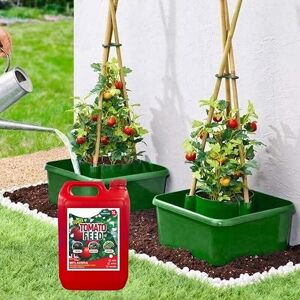 Marco Paul 3pc Tomato Plant Pots With Tomato Feed Plant Supports in Red Red Marco Paul 3pc Tomato Plant Pots With Tomato Feed Plant Supports in Red Red