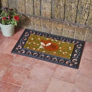 Marco Paul Orange Coir Fox Pattern Nonslip Doormat 53cm x 23cm Size: Medium Multicolor Medium Marco Paul Orange Coir Fox Pattern Nonslip Doormat 53cm x 23cm Size: Medium Multicolor Medium