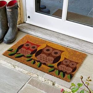 Marco Paul Tan Coir Owl Family Nonslip Doormat 45x75cm Size: Medium Multicolor Medium Marco Paul Tan Coir Owl Family Nonslip Doormat 45x75cm Size: Medium Multicolor Medium