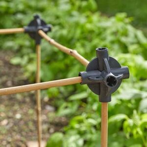 Marco Paul Garden Cane Connector Supports 6 Pack Connector in Black Black Marco Paul Garden Cane Connector Supports 6 Pack Connector in Black Black