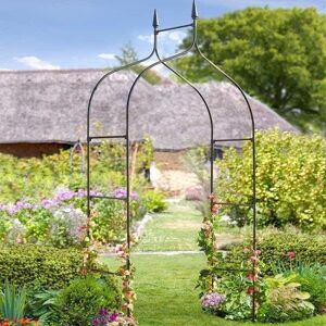 Marco Paul 2.9m Metal Minster Garden Archway Trellis in Black Black Marco Paul 2.9m Metal Minster Garden Archway Trellis in Black Black