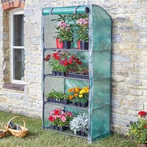 Marco Paul 4-Tier Small Green House with Weatherproof PVC Cover, 5.5ft Tall Green Marco Paul 4-Tier Small Green House with Weatherproof PVC Cover, 5.5ft Tall Green