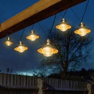 Marco Paul 4.7m Warm White Chrome Solar Powered String Lights in Gold Gold Marco Paul 4.7m Warm White Chrome Solar Powered String Lights in Gold Gold