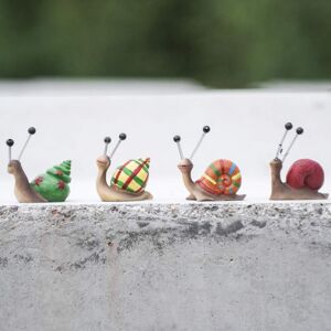 Marco Paul Pack of 4 Multicoloured Snail Garden Ornaments Multicolor Marco Paul Pack of 4 Multicoloured Snail Garden Ornaments Multicolor