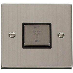 SE Home Stainless Steel 10A 1 Gang Ingot 3 Pole Fan Isolation Switch in Metallic Silver Metallic Silver SE Home Stainless Steel 10A 1 Gang Ingot 3 Pole Fan Isolation Switch in Metallic Silver Metallic Silver