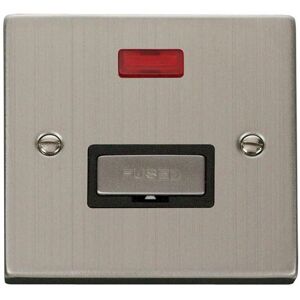 SE Home Stainless Steel 13A Fused Ingot Connection Unit With Neon in Metallic Silver Metallic Silver SE Home Stainless Steel 13A Fused Ingot Connection Unit With Neon in Metallic Silver Metallic Silver