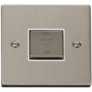 SE Home Stainless Steel 10A 1 Gang Ingot 3 Pole Fan Isolation Switch in Metallic Silver Metallic Silver SE Home Stainless Steel 10A 1 Gang Ingot 3 Pole Fan Isolation Switch in Metallic Silver Metallic Silver