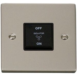 SE Home Pearl Nickel 10A 3 Pole Fan Isolation Switch in Metallic Silver Metallic Silver SE Home Pearl Nickel 10A 3 Pole Fan Isolation Switch in Metallic Silver Metallic Silver