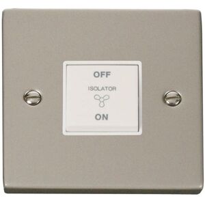 SE Home Pearl Nickel 10A 3 Pole Fan Isolation Switch in Metallic Silver Metallic Silver SE Home Pearl Nickel 10A 3 Pole Fan Isolation Switch in Metallic Silver Metallic Silver