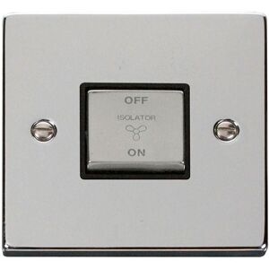 SE Home Polished Chrome 10A 1 Gang Ingot 3 Pole Fan Isolation Switch in Metallic Silver Metallic Silver SE Home Polished Chrome 10A 1 Gang Ingot 3 Pole Fan Isolation Switch in Metallic Silver Metallic Silver