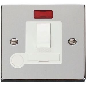SE Home Polished Chrome 13A Fused Connection Unit Switched With Neon With Flex in Metallic Silver Metallic Silver SE Home Polished Chrome 13A Fused Connection Unit Switched With Neon With Flex in Metallic Silver Metallic Silver