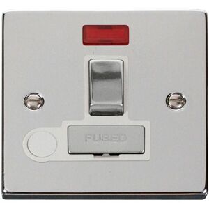 SE Home Polished Chrome 13A Fused Ingot Connection Unit Switched With Neon With Flex in Metallic Silver Metallic Silver SE Home Polished Chrome 13A Fused Ingot Connection Unit Switched With Neon With Flex in Metallic Silver Metallic Silver