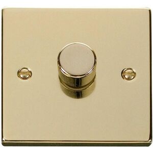SE Home Polished Brass 1 Gang 2 Way LED 100W Trailing Edge Dimmer Light Switch in Gold Gold SE Home Polished Brass 1 Gang 2 Way LED 100W Trailing Edge Dimmer Light Switch in Gold Gold