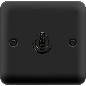 SE Home Curved Matt Black 1 Gang 2 Way 10AX Toggle Light Switch Black SE Home Curved Matt Black 1 Gang 2 Way 10AX Toggle Light Switch Black