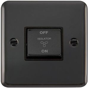 SE Home Curved Black Nickel 10A 1 Gang Ingot 3 Pole Fan Isolation Switch Black SE Home Curved Black Nickel 10A 1 Gang Ingot 3 Pole Fan Isolation Switch Black