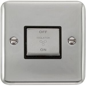SE Home Curved Polished Chrome 10A 1 Gang Ingot 3 Pole Fan Isolation Switch in Silver Silver SE Home Curved Polished Chrome 10A 1 Gang Ingot 3 Pole Fan Isolation Switch in Silver Silver
