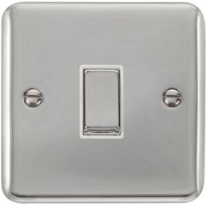 SE Home Curved Polished Chrome 10A 1 Gang 2 Way Ingot Light Switch in Silver Silver SE Home Curved Polished Chrome 10A 1 Gang 2 Way Ingot Light Switch in Silver Silver